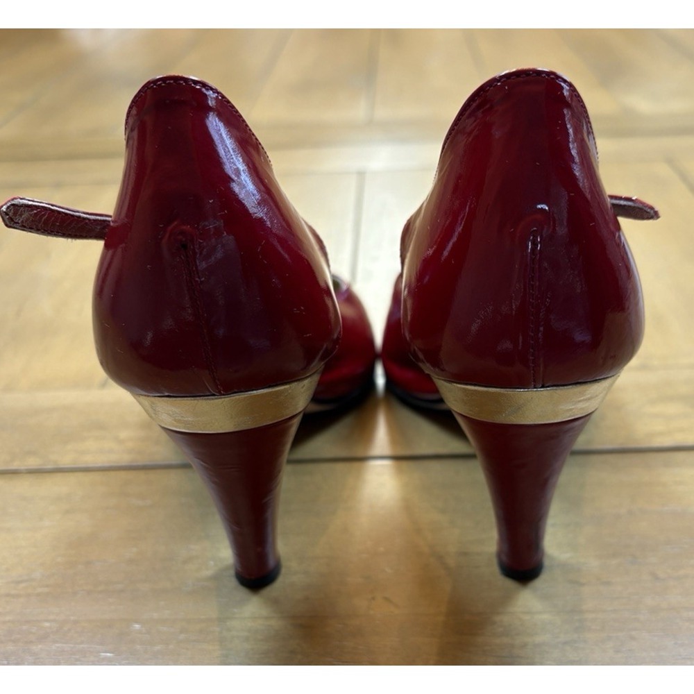Taryn Rose Red Patent Leather Heels - Picture 4 of 12